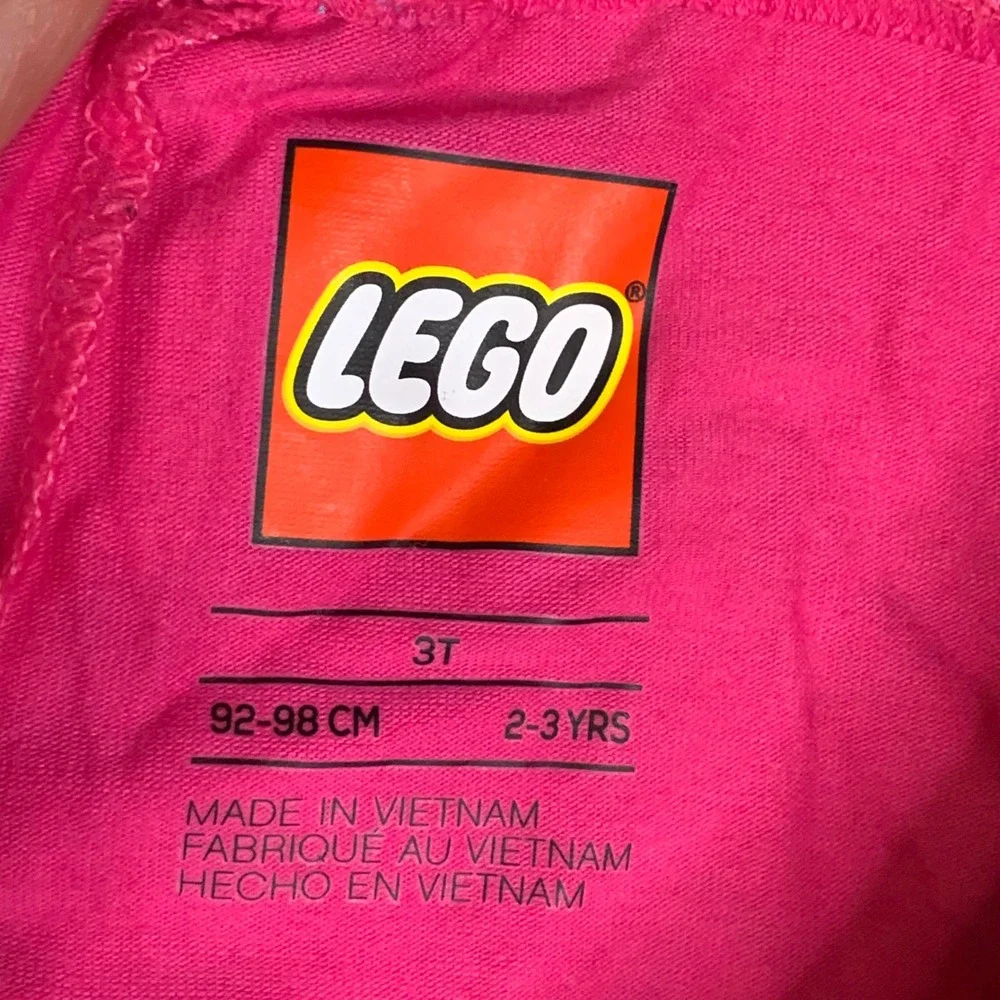 NEW LEGO Girls 2-Piece Outfit Set Size 3T Pink Black Play It Cool Shirt Leggings